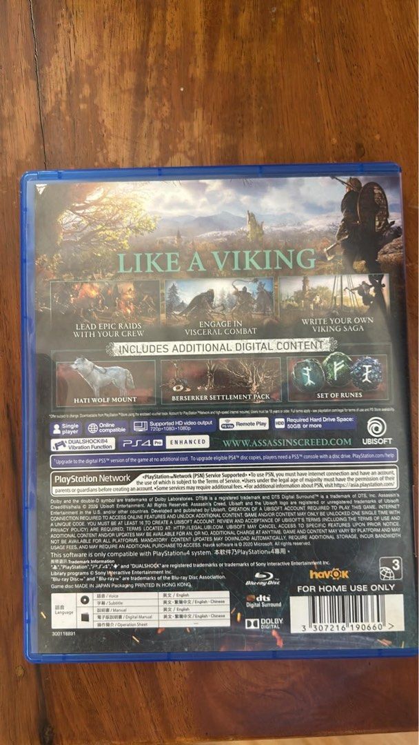 Assassin's Creed Valhalla Limited Edition PS4 (Category: PlayStation) located in Iloilo. Submitted by yourfriendriiigor (Listing ID 1452721935, Image 3). Description: AC Vallhalla Limited Ed Di na nagamit. Di rin masyado nalaro 1000 + SF via J&T Iloilo loc.