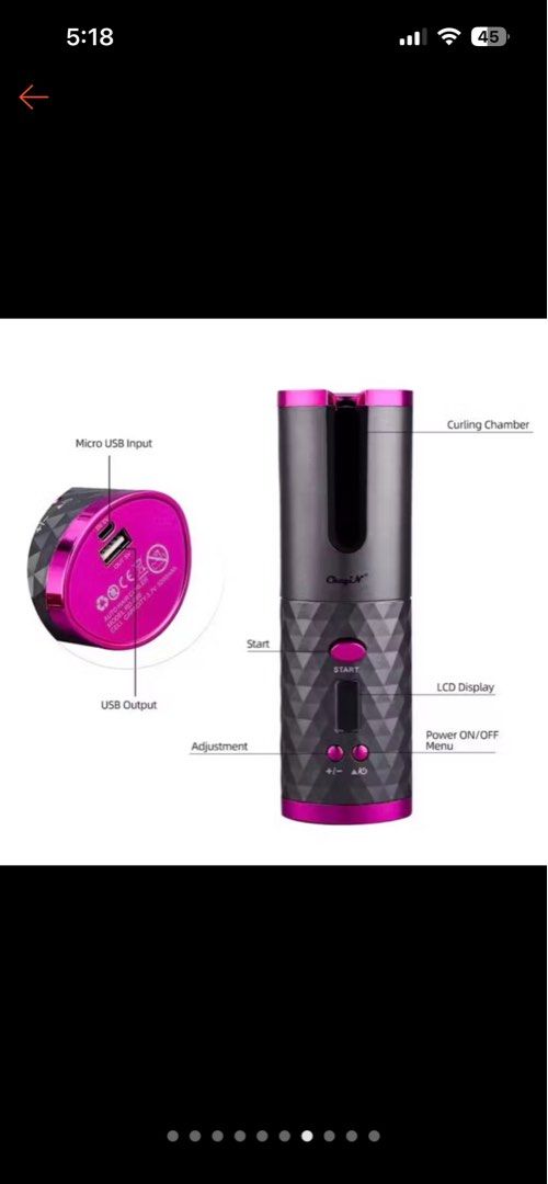 AUTOMATIC HAIR CURLER (Category: Hair) located in Manila. Submitted by missthrift___ (Listing ID 1452786171, Image 2). Description: fix price 500 tried only bought for 527.