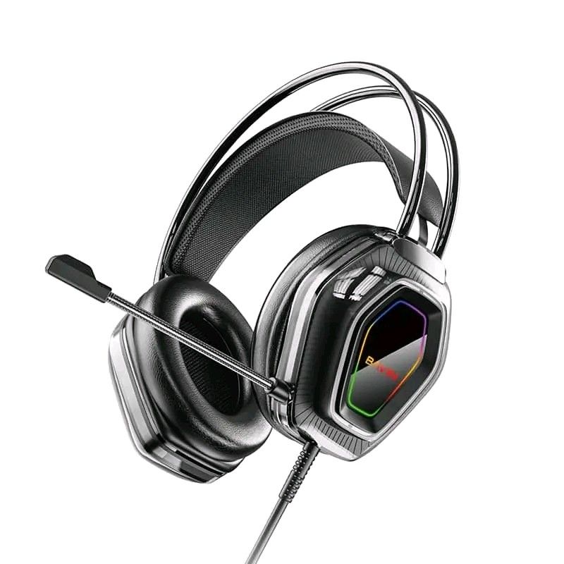 Bavin BH-62 RGB Gaming Headset with Mic (Category: Headphones & Headsets) located in Manila. Submitted by marvieobordo (Listing ID 1452821228, Image 2). Description: - Bavin BH-62 Gaming Headset - Powerful 50mm speaker units for immersive sound - Adaptive telescopic headband for a comfortable fit - Eye-catching RGB lighting on earcups - Versatile USB + 3.5mm jack connection - Available in Black or White.