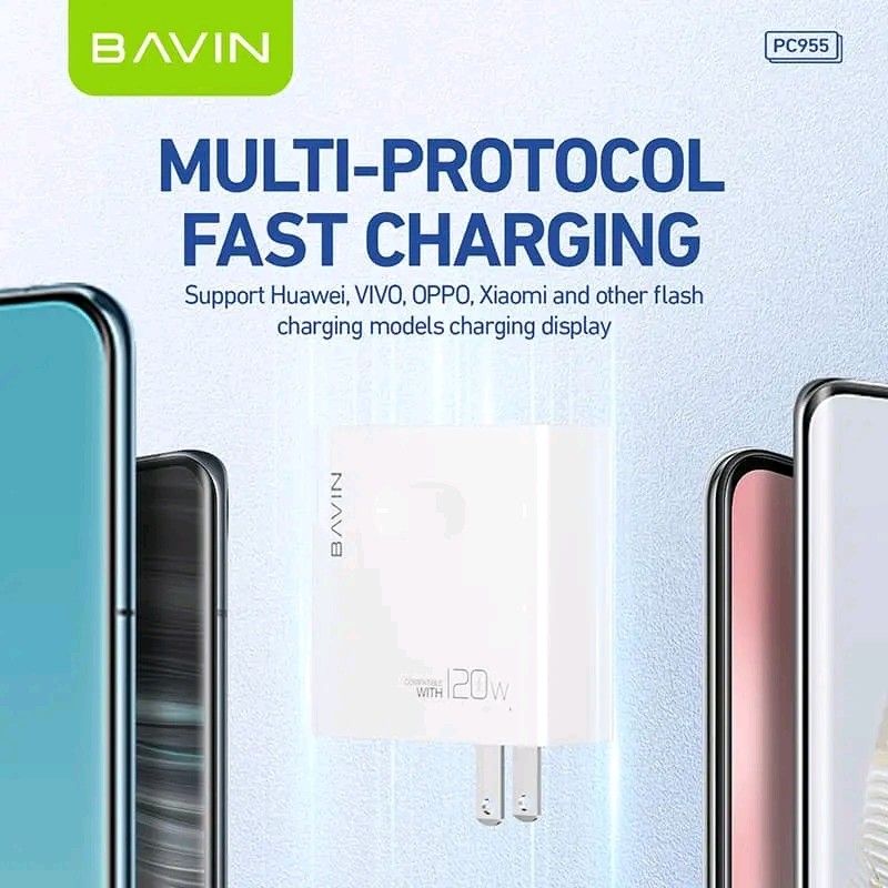 Bavin PC955 (Max120W) Type-C Super FastCharger (Category: Chargers & Cables) located in Manila. Submitted by marvieobordo (Listing ID 1452817834, Image 3). Description: Bavin PC955 (Max120W) Type-C Super FastCharger.