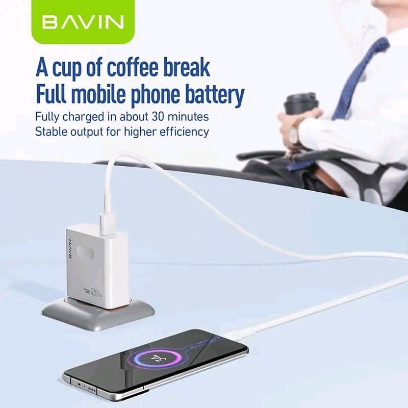 Bavin PC955 (Max120W) Type-C Super FastCharger (Category: Chargers & Cables) located in Manila. Submitted by marvieobordo (Listing ID 1452817834, Image 2). Description: Bavin PC955 (Max120W) Type-C Super FastCharger.