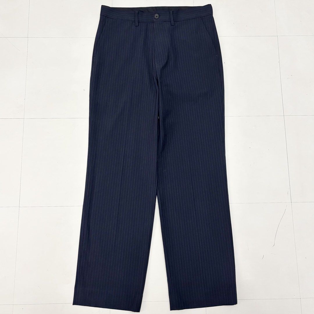 Beams Japan Pinstripe Trousers (Category: Trousers) located in Makati City. Submitted by bzspr (Listing ID 1452719167, Image 1). Description: Beams Japan Pinstripe Trousers Waist 32 inches Length 40.5 inches Leg Opening 8.5 inches.