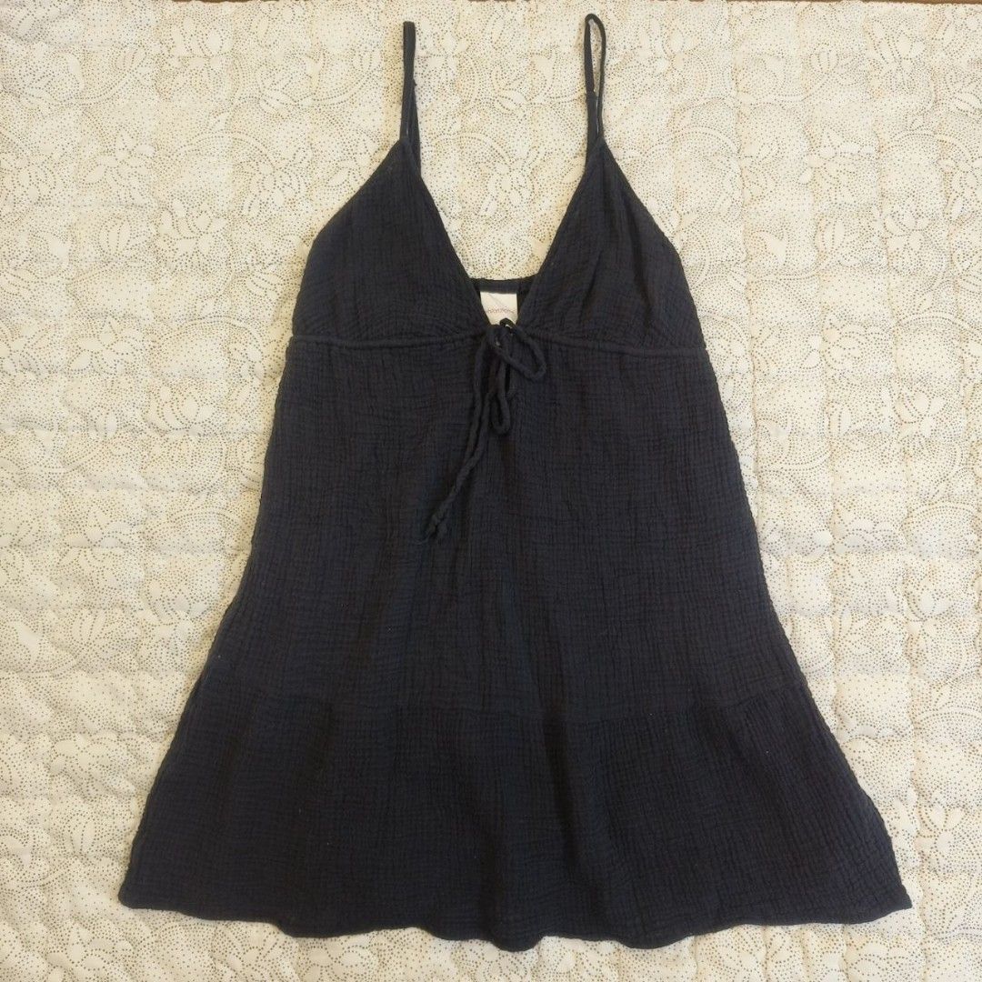 black gauze cami mini dress (Category: Sleeveless) located in Echague. Submitted by ribbitpicks (Listing ID 1452850594, Image 1). Description: xs to small.