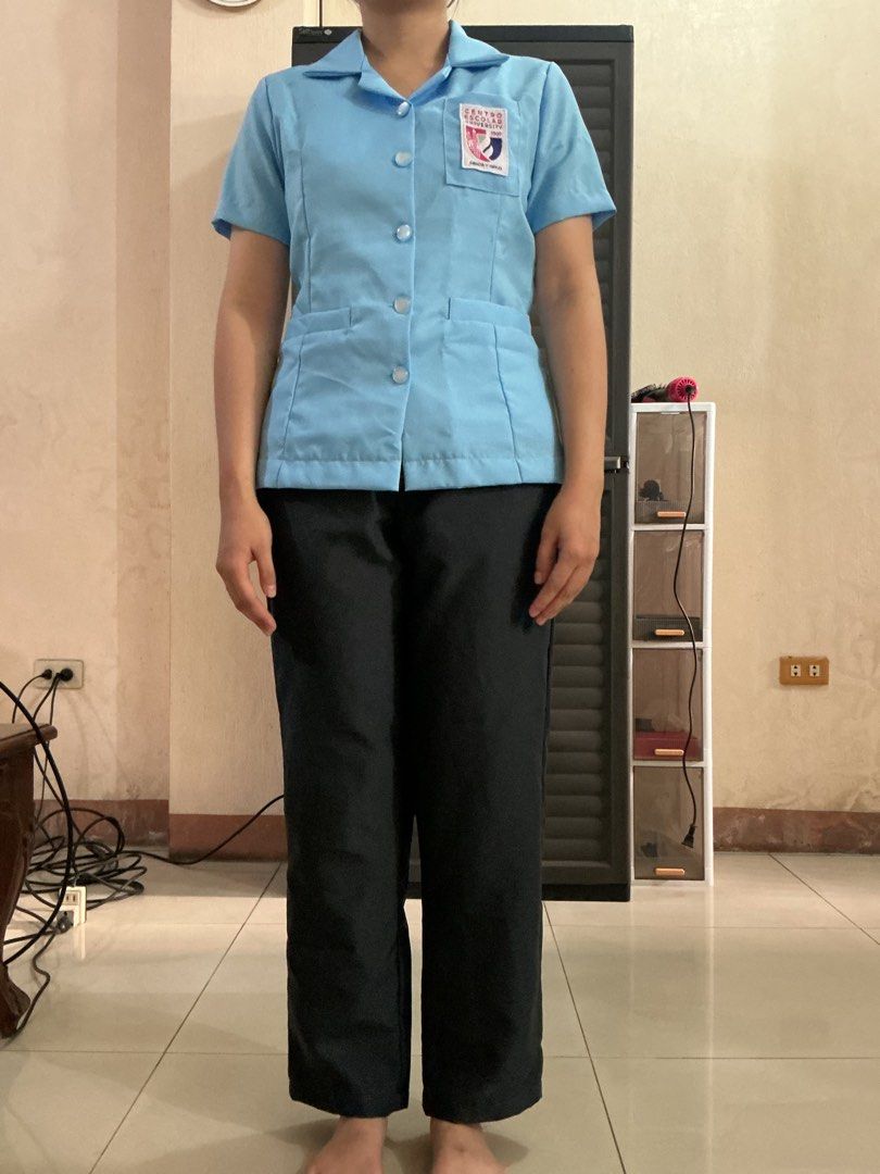 CEU Nursing CHN Female Uniform (Category: Sets or Coordinates) located in Manila. Submitted by 1he9rar9ia7 (Listing ID 1452796341, Image 1). Description: Title: CEU Nursing CHN Female Uniform Description: 1 Set (Blouse, Pants) Model size: Height: 155 cm Shoulder: 43 cm Bust: 80 cm Waist: 68 cm Hips: 91 cm Price: Php 850 Flaws: Needs washing, signs of usage Payment method: GCash Delivery options (shoulder by buyer): Angkas PLEASE MANAGE YOUR EXPEC