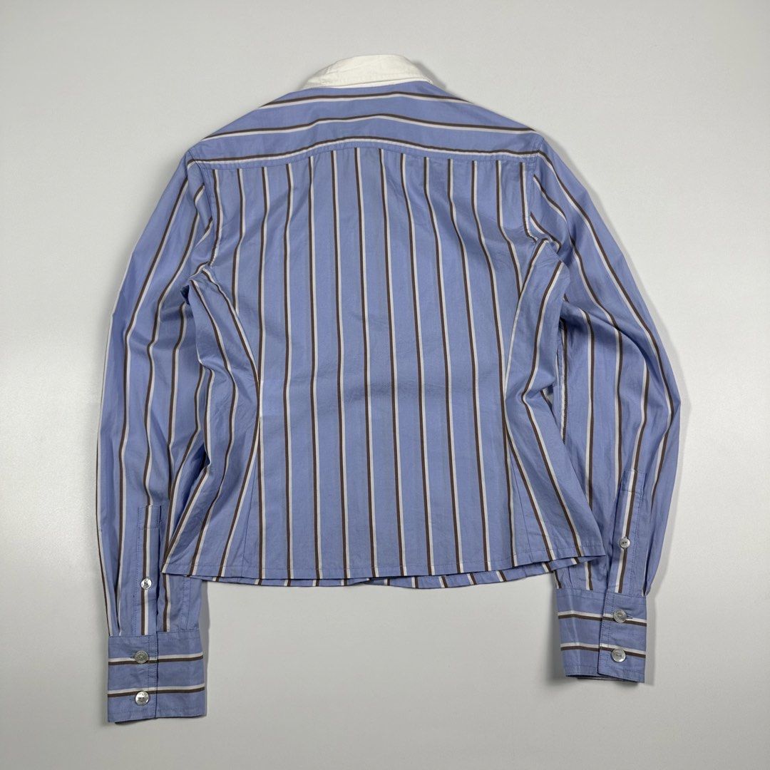 Chanel Stripe LongSleeve shirt (Category: Luxury Apparel) located in Villasis. Submitted by draefindss_ph (Listing ID 1452815547, Image 2). Description: Chanel Stripe LongSleeve shirt 𝚂𝚒𝚣𝚎: 38 𝙼𝚎𝚊𝚜𝚞𝚛𝚎𝚖𝚎𝚗𝚝 (𝚒𝚗𝚌𝚑𝚎𝚜) 𝚠𝚒𝚍𝚝𝚑: 17 shoulder: 17 𝚕𝚎𝚗𝚐𝚝𝚑: 23 Condition: Excellent issue: None price: 6,500 + sf only.