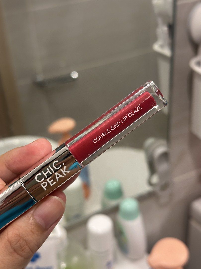chic.peak Super Stay Double Touch Lip Glaze C05 (Category: Makeup) located in Taguig. Submitted by declutzy (Listing ID 1452773500, Image 3). Description: - Product: CHIC.PEAK Super Stay Double Touch Lip Glaze - Shade: C05 - Features: Double-ended (color + glaze) - Benefit: Long-lasting finish - Reason for Selling: Bought recently, not used much.