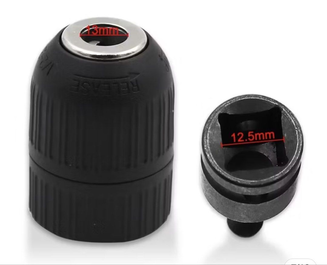 Chuck plus conversion head (Category: Other Stationery & Craft) located in Singapore. Submitted by Lazyfmk (Listing ID 1452717186, Image 3). Description: 2-13mm 1/2” 20unf Self-locking Keyless Drill Chuck Self Tighten 1/2” Drill Chuck Adaptor For Impact Wrench Conversion 1/2-20unf.