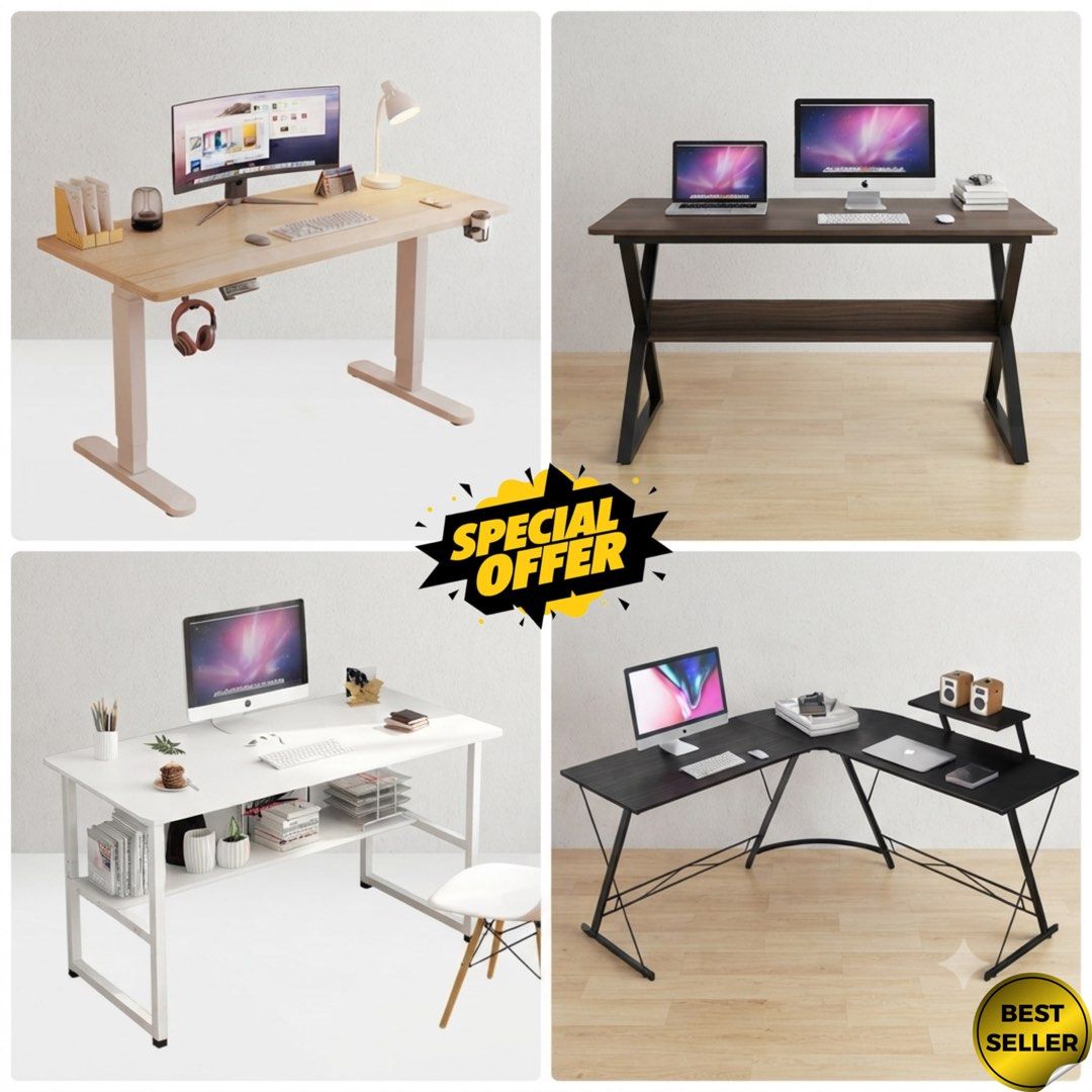 Computer Table | Basic Office Table | Modern Home Study Table | Basic Table | Adjustable Table | Gaming Table | 9511 (Category: Tables & Sets) located in Singapore. Submitted by _purple.com (Listing ID 1452813230, Image 1). Description: 🏆Authentic Professional Seller Approved By Carousell🏆 Hot Selling Computer Table SG Ready Stocks Free Delivery Within 1 to 2 Working days Price Starting From $74 Feel Free To Chat Us For More Details and Models 