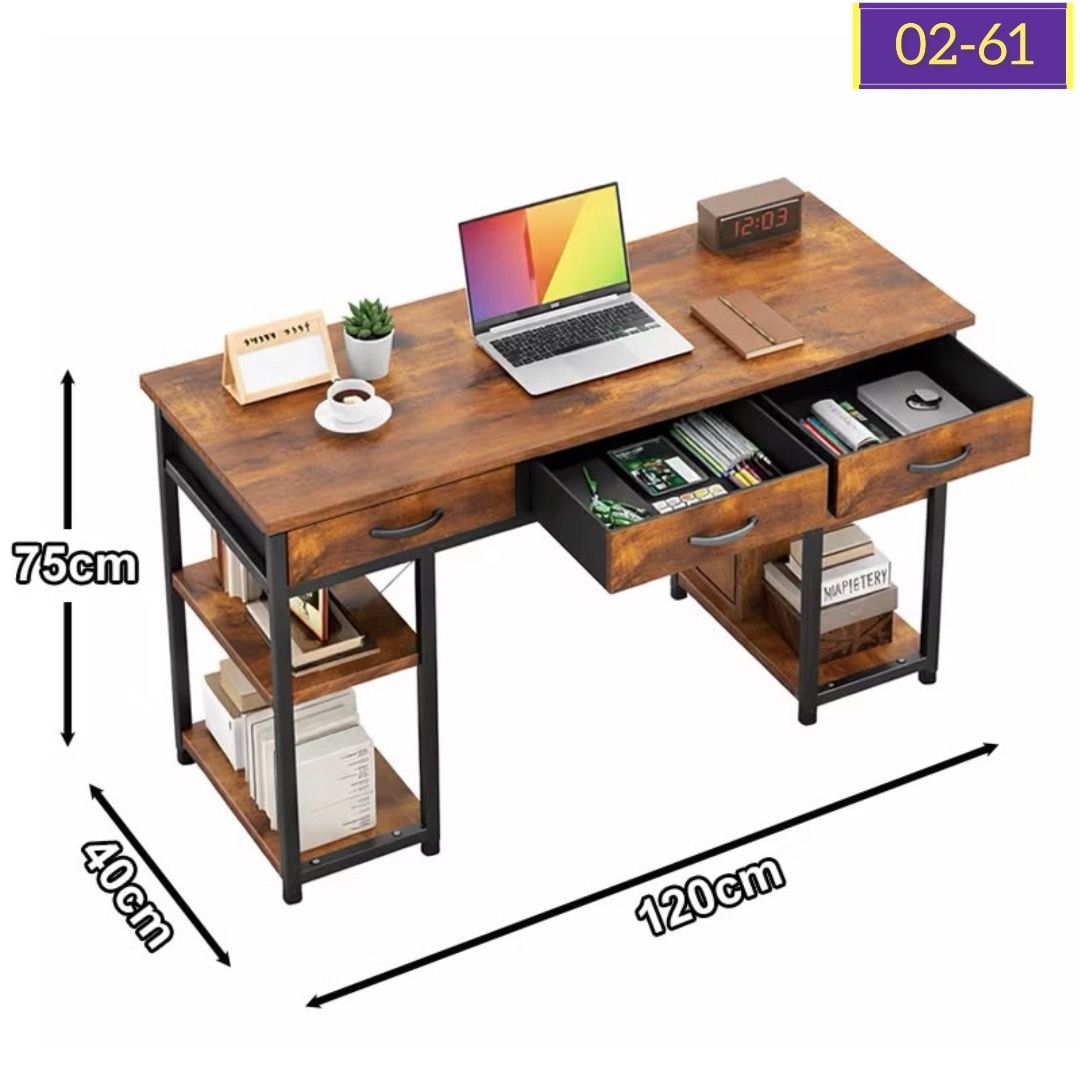 Computer Table | Basic Office Table | Modern Home Study Table | Basic Table | Home Table with Shelfs | Gaming Table | (Category: Tables & Sets) located in Singapore. Submitted by singapore_shop (Listing ID 1452817375, Image 2). Description: 🏆Authentic Professional Seller Approved By Carousell🏆 Hot Selling Computer Table SG Ready Stocks Free Delivery Within 1 to 2 Working days Price Starting From $98 Feel Free To Chat Us For More Details and Mod