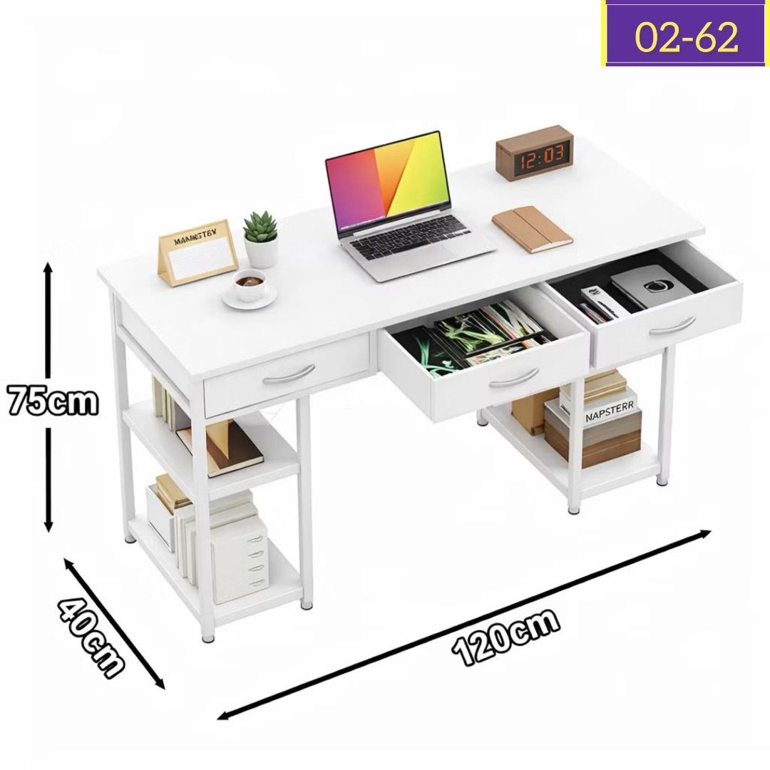 Computer Table | Basic Office Table | Modern Home Study Table | Basic Table | Home Table with Shelfs | Gaming Table | (Category: Tables & Sets) located in Singapore. Submitted by singapore_shop (Listing ID 1452817375, Image 3). Description: 🏆Authentic Professional Seller Approved By Carousell🏆 Hot Selling Computer Table SG Ready Stocks Free Delivery Within 1 to 2 Working days Price Starting From $98 Feel Free To Chat Us For More Details and Mod