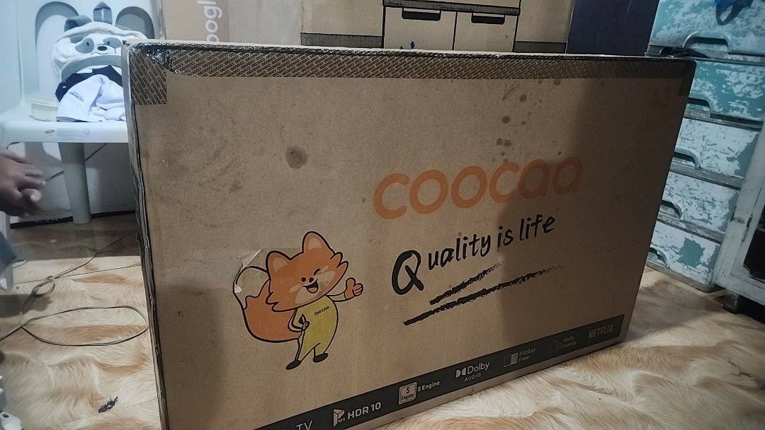 COOCAA TV with HDR 10, Dolby Audio, Netflix (Category: TV) located in Valenzuela. Submitted by happybear_14ed59 (Listing ID 1452799343, Image 1). Description: - COOCAA TV Box - Sealed and Brand New - Supports HDR 10 and Dolby Audio for superior picture and sound - Built-in Netflix for easy streaming - Flicker Free technology for comfortable viewing - Perfect for family entertainment still negotiable.