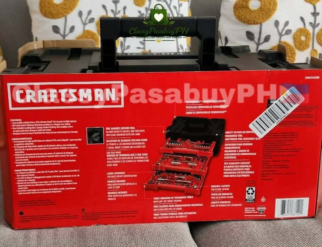 Craftsman 262-Piece Mechanics Tool Set with Toolbox (Category: Construction Tools & Equipment) located in San Juan City. Submitted by heartbaltazar (Listing ID 1452855286, Image 2). Description: This is a pasabuy item. We require a 50% down payment to secure your order. The remaining balance can be paid in full once the item has been shipped..