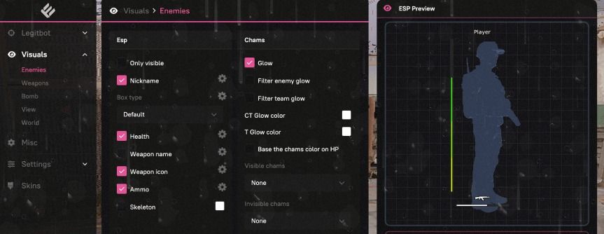 Cs2 Cheat Menu (Category: Game Gift Cards & Accounts) located in Kuala Lumpur. Submitted by freemasonsbro (Listing ID 1452796850, Image 1). Description: -Non detectable (good config) -Fully customizable menu Included features are Wallhack, ESP, WH - highlights enemies through walls Aimbot - automatically positions your crosshair on enemies Triggerbot - auto shooting if crosshair is positioned on the enemy Skinchanger - changes your skins and mode