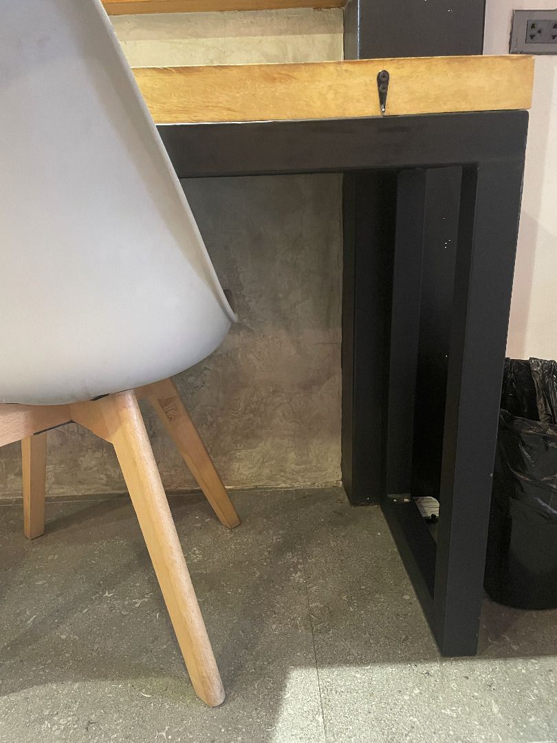 🪵 Custom 6ft Wooden Worktable with Black Metal Frame (Category: Tables & Sets) located in Caloocan City. Submitted by designlab2014 (Listing ID 1452860781, Image 2). Description: 🪵 Custom 6ft Wooden Worktable with Black Metal Frame Heavy-duty custom-made worktable featuring a thick wooden tabletop supported by a sturdy 2-inch black metal frame. Ideal for an architectural studio, workshop, model-making space, office, craft room, computer setup, 