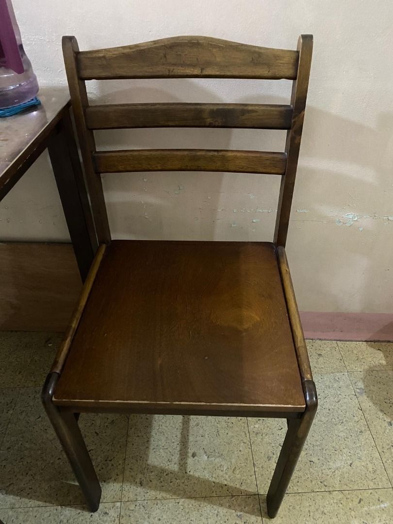 Dining Table - 4 seater (Category: Tables & Sets) located in Taguig. Submitted by shansiy (Listing ID 1452781069, Image 3). Description: Moving out sale!!! **Dining table with 4 chairs - ₱3,000 (From ₱3,500) Issue: With signs of usage, need lang higpitan screw ng chairs pero goods na goods pa 👌 W - 43.5 inches D - 27.5 inches 📍Ususan, Taguig Landmark: Shell Pateros and Puregold Jr Ususan For self pick up only! Thank you 😊.