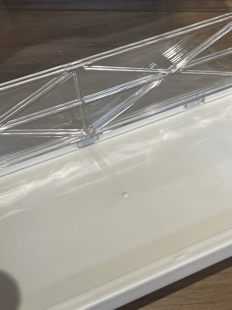 display case (Category: Earphones) located in Singapore. Submitted by hamnoylu (Listing ID 1452867359, Image 3). Description: plastic display case for popmarts and figurines has slight yellowing but not noticeable when theres things inside not for fussy buyers levels in the case can be moved meetup simei hdb or carou buy button mailing.