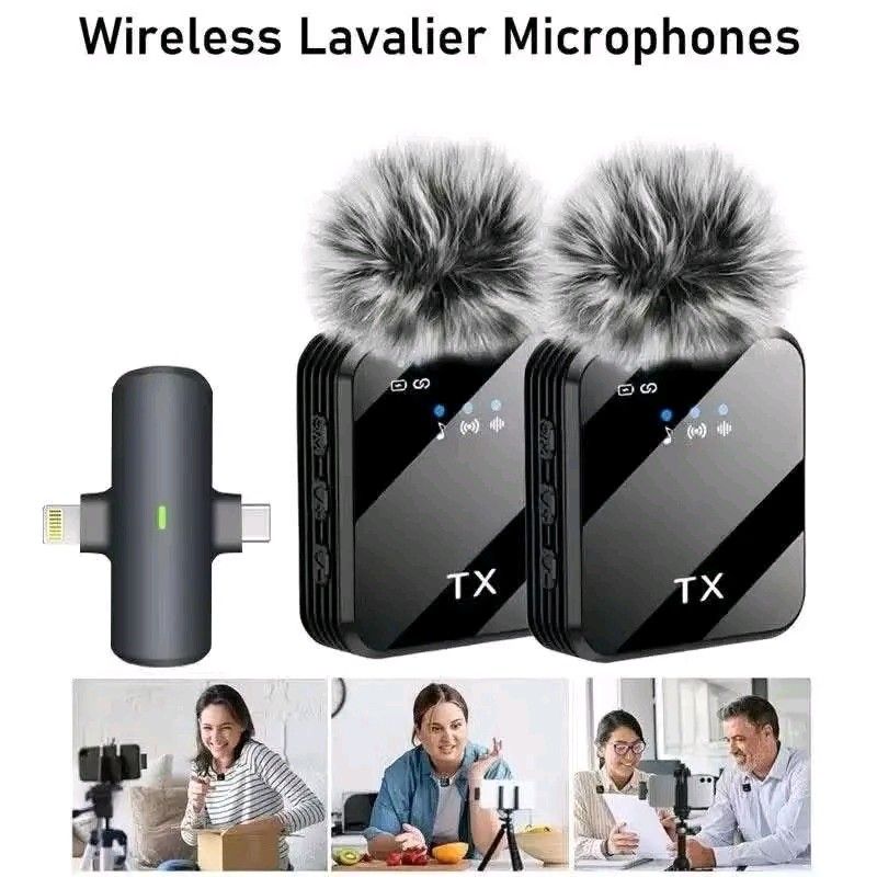 F15 Wireless Lavalier Microphone Set with Receiver (Category: Microphones) located in Manila. Submitted by marvieobordo (Listing ID 1452824699, Image 2). Description: - Wireless lavalier microphone set, perfect for vlogging & content creation. - Comes with 2 transmitters and 1 receiver. - Delivers clear, high-quality audio with 48KHz/24bit support. - Long-lasting 300mAh battery provides over 10 hours of continuous use. - Receiver features both Li