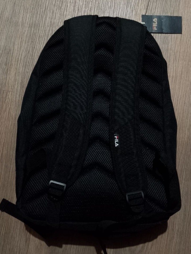 FILA Fussa Backpack Vertical Plain Black (Category: Backpacks) located in San Jose del Monte. Submitted by my_mochibonney (Listing ID 1452798560, Image 2). Description: Brand New with tags rucksack Authentic Backpack - FBU0125 selling price ₱2,000 shipped via J&T (orig price ₱2.8k on last pic) ~ Gcash, GoTyme, Maribank, Maya, Cash on meetup 📍Pasong Tamo, Q.C..
