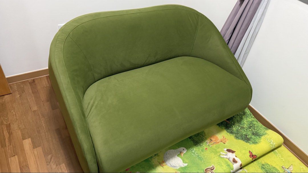 Foldable Sofa (Category: Sofas) located in Singapore. Submitted by happyeveryday8888 (Listing ID 1452856725, Image 1). Description: Brand new, shipment just arrived. Due to the size is wrong. Need to sell it. Size: 135cmx120x76cmH Total length:2m if unfold Self collect $300 .