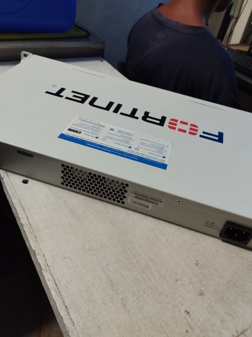 Fortigate 100F Firewall (Category: Networking) located in Manila. Submitted by jc.cruz21 (Listing ID 1452856303, Image 2). Description: FG. 100F all port working ready for deployment non license test all you want. or send ko video test if sure kayo kunin. meetup or cod cop sagot ninyo. pm. negotiable pa....