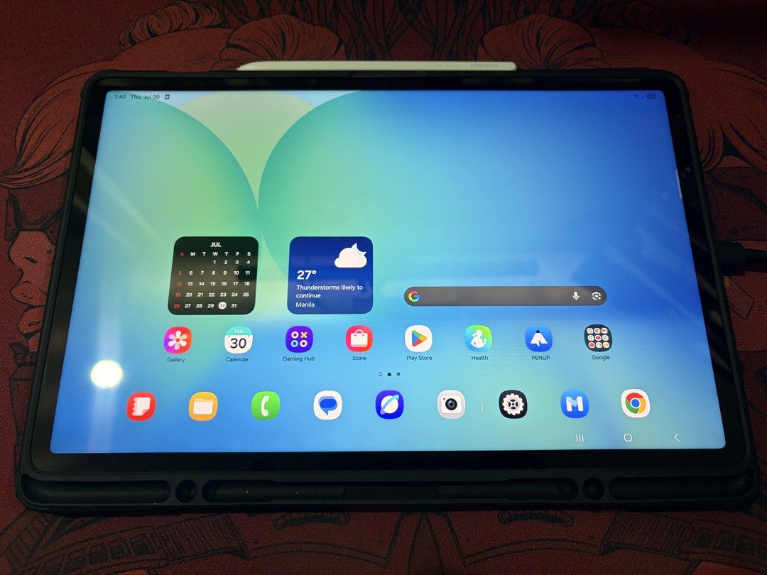 Galaxy Tab S10 FE+ 5g (Category: Android) located in Caloocan City. Submitted by josempmf (Listing ID 1452744775, Image 1). Description: Barely used out of box No issues, only one charge cycle while testing Purchased July 9, 2026 Original box, cable, pen included Spigen case, unattached Nillkin tempered glass included Rfs: keeping iPad.