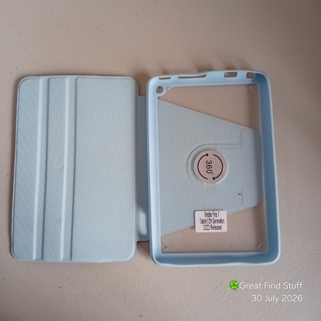 [GFS] Kindle Fire 7 Tablet Case 360° -EUC (Category: Cases & Sleeves) located in Quezon City. Submitted by greatfindstuff (Listing ID 1452713691, Image 2). Description: [GFS] Kindle Fire 7 Tablet Case 360° -EUC🇯🇵 📌Condition • In good Used Condition • from Japan Surplus box • As is • no box 📍Novaliches, Quezon City 🛵 Lalamove • Self Pick up • Grab 💰Gcash • Maya • BPI • Cash on pick up.