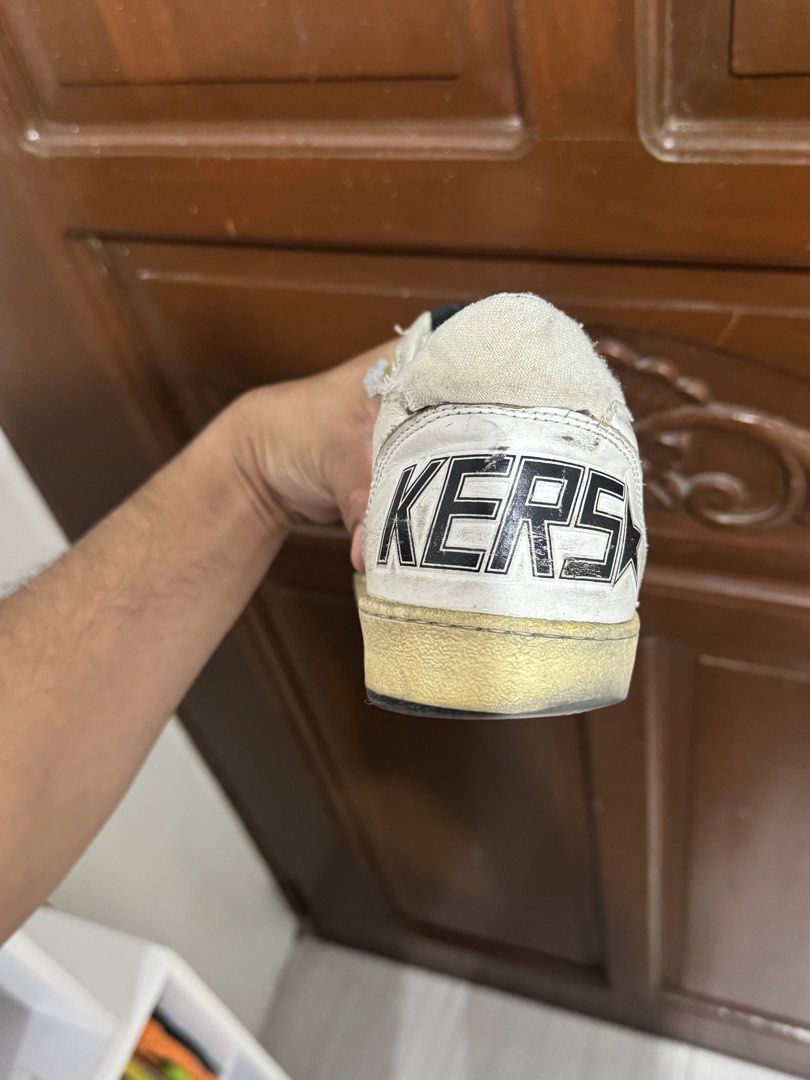 Golden goose ball star size 42 (Category: Sneakers) located in Caloocan City. Submitted by baguio3mod-48271 (Listing ID 1452815571, Image 3). Description: Pre loved, shoes only All white - canvas star/tab Sole NOT repaired .