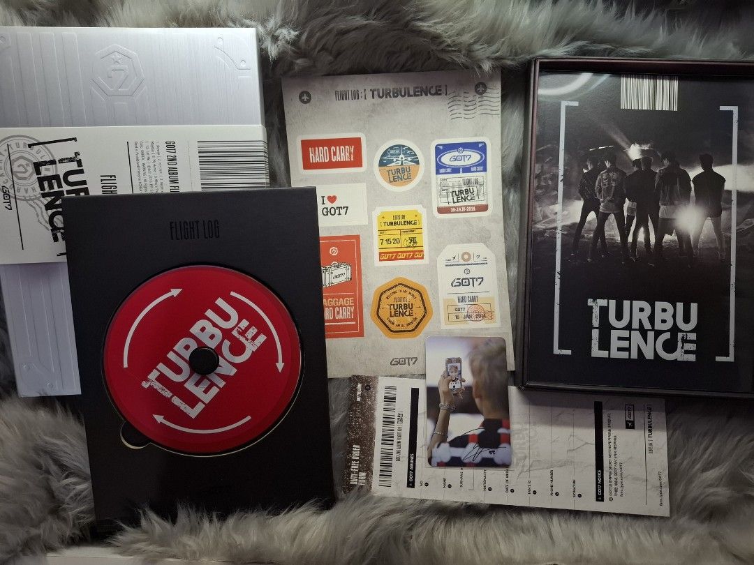 GOT7 Flight Log Departure & Turbulence Albums (Category: CDs & DVDs) located in Manila. Submitted by mochi.nakatsu (Listing ID 1452701351, Image 2). Description: - Selling 2 GOT7 albums: Flight Log: Departure and Flight Log: Turbulence. - inclusions as pictured. - With a lots of freebies 🥰.