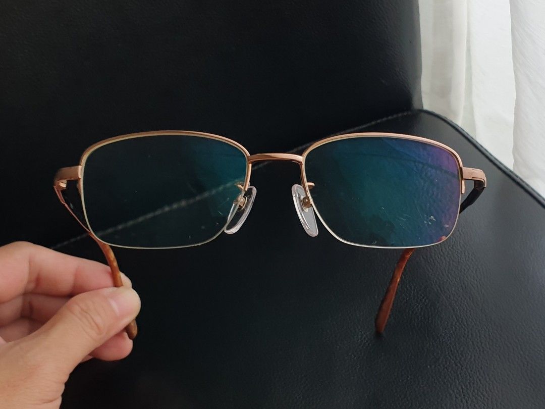 Half-rim Titanium Eyeglass Frame (Category: Sunglasses & Eyewear) located in Quezon City. Submitted by WasalakTwo (Listing ID 1452802866, Image 1). Description: Bought in Japan Durable and high quality Goodcondition Still presentable Lens are graded, but replaceable Open for delivery nationwide Front Width 14.1cm Front Height 3.7cm.