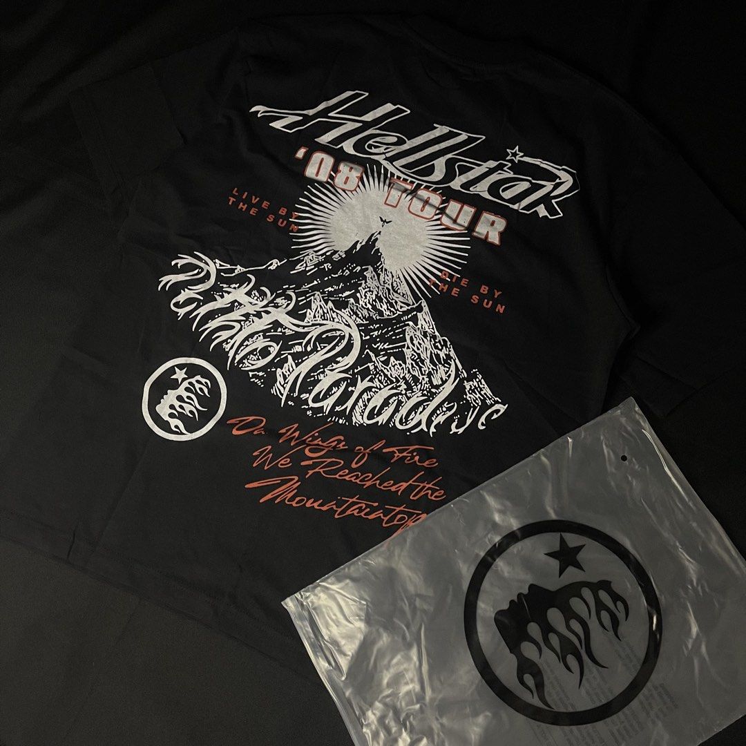 HELLSTAR PATH TO PARADISE GRAPHIC TEE BLACK (Category: Tshirts & Polo Shirts ) located in Mandaluyong City. Submitted by adapparelandtech (Listing ID 1452858118, Image 3). Description: Size M-L • BRAND NEW •With ZIPLOCK AND HANGTAG • PAYMENT FIRST • SHIPMENT VIA JNT/LALAMOVE • RESERVATION FOR ONLY 2-3 DAYS.