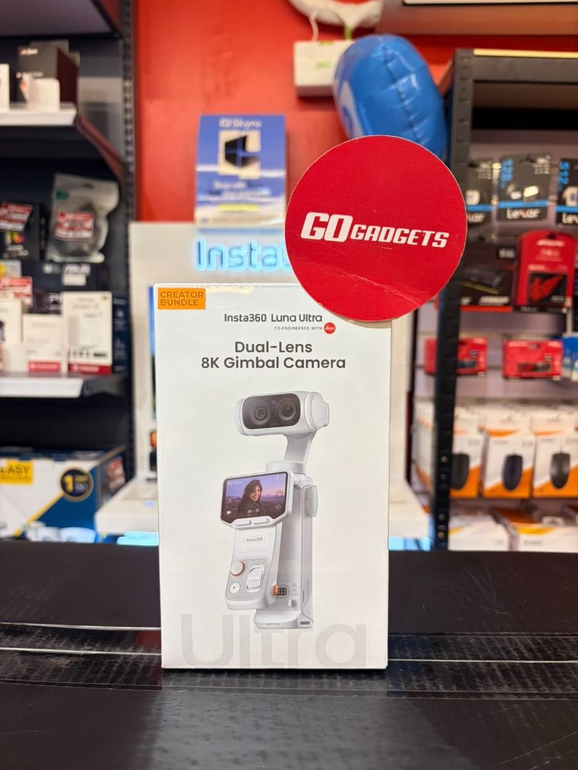 Insta360 Luna Ultra Dual-Lens 8K Gimbal Camera Creator Bundle (Category: Cameras) located in Caloocan City. Submitted by brightfalcon.8419cc (Listing ID 1452807202, Image 1). Description: - Insta360 Luna Ultra Creator Bundle - Dual-Lens 8K Gimbal Camera - Co-engineered with Leica - Ideal for content creators - Selling as is.