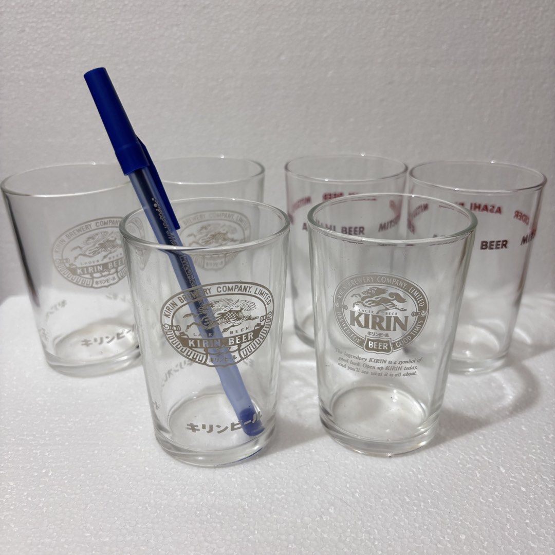 Kirin and Asahi Beer Glass Set (Category: Dinnerware & Cutlery) located in Quezon City. Submitted by lee.selection (Listing ID 1452704143, Image 2). Description: Kirin and Asahi Beer Glass Set Japan surplus items Kirin and Asahi Beer Glass small size glass wysiwyg 100php set.