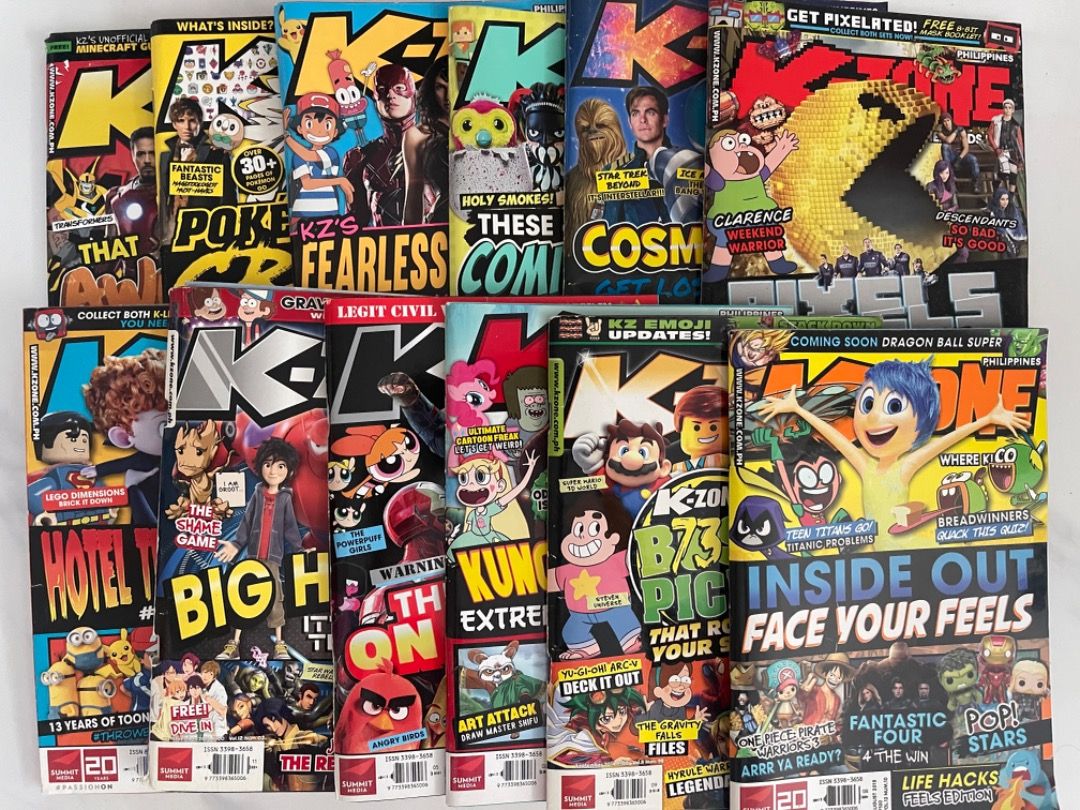 K-Zone Magazines (Category: Magazines) located in Paranaque City. Submitted by clutterpeeler (Listing ID 1452719949, Image 1). Description: ONLY 2 ISSUES LEFT: MAY 2016 and NOVEMBER 2016 Each K-Zone magazine issue sold for 100pesos. Some issues are not in the photos. Magazines are in varying conditions, but most look almost new. Issue Cover Text SOLD Dec 2013 Top 121 Toys = Mindblown SOLD Sep 2014 73 Best picks that rocked your socks SOLD Nov 201
