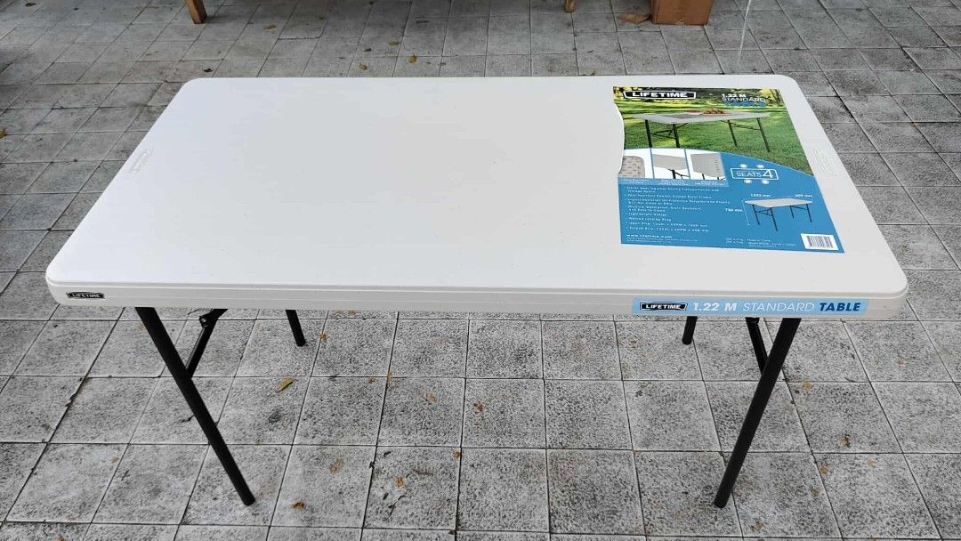 Lifetime Brand Hard Plastic Folding Table 6FT-4FT (Category: Tables & Sets) located in Manila. Submitted by waynedie1672256 (Listing ID 1452751645, Image 2). Description: - Lifetime 1.22M Standard Folding Table - Durable and Heavy-Duty Construction - Ideal for Events, Parties, and Extra Workspace - Easy to Set Up and Store - Multiple Units Available BRAND NEW ITEM ✨️ OPEN FOR BULK ORDERS.