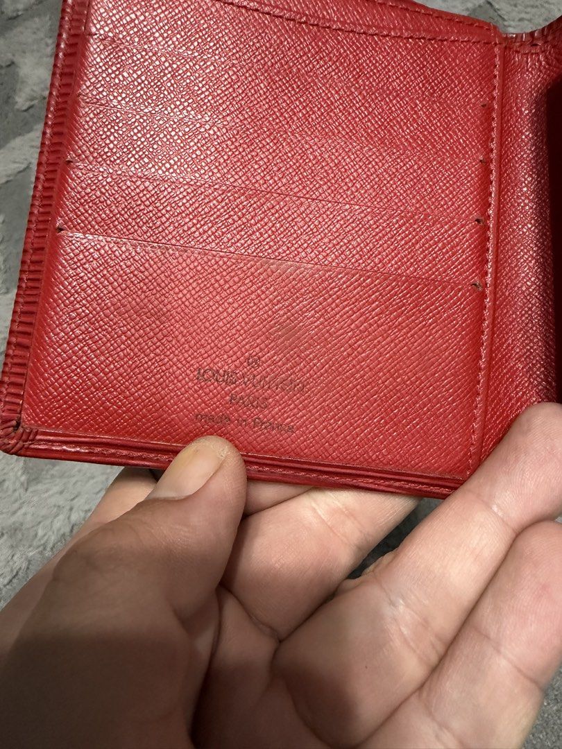 Louis Vuitton - Red Epi Leather Bi-Fold Wallet (Category: Wallets & Card holders) located in Cavite. Submitted by commoncourtesy (Listing ID 1452874529, Image 3). Description: Authentic.