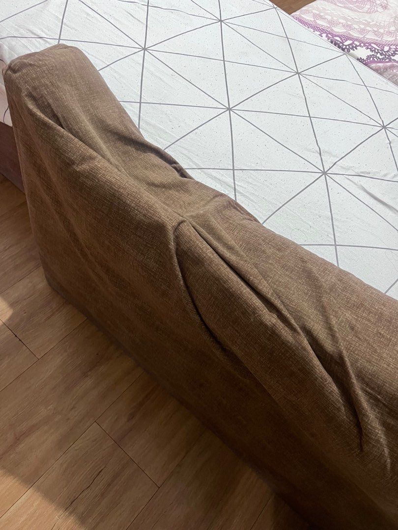 L-Shaped Sofa Bed with Storage - Brown (Category: Sofas) located in Manila. Submitted by itsmeauds31 (Listing ID 1452875911, Image 3). Description: - Brown L-shaped sofa bed - Doubles as a day bed - Features spacious storage underneath - Made with durable and comfortable fabric - Ideal for space-saving solutions - Please check photos for actual condition’s.
