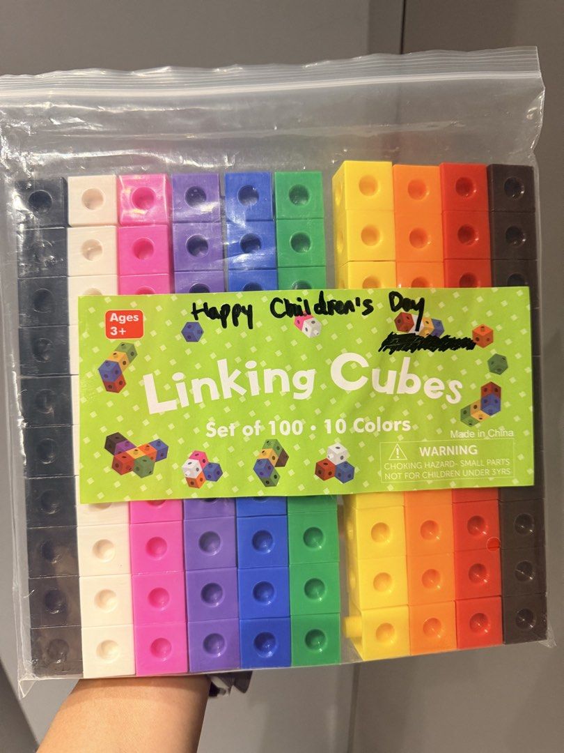 Maths Linking Cubes (Category: Educational & Learning Toys) located in Singapore. Submitted by xnth23 (Listing ID 1452821884, Image 1). Description: BNIB linking cubes for primary school kids to learn Maths Received as gift, but never opened as we have other sets of the same. .