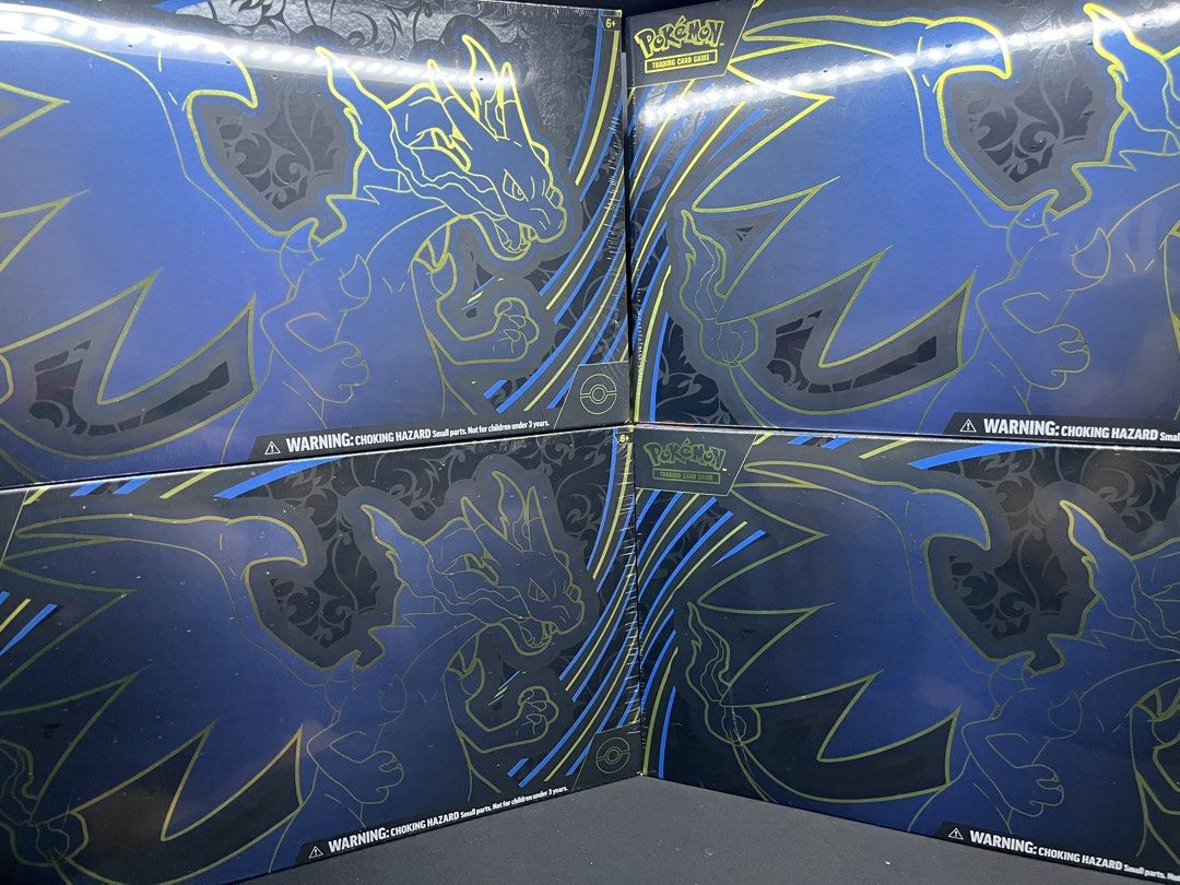 Mega Charizard UPC (Category: Card Boxes & Cases) located in Singapore. Submitted by notamanduh (Listing ID 1452807939, Image 1). Description: Mega Charizard UPC x 4 available Some got corner dents/ corner shrink tear.