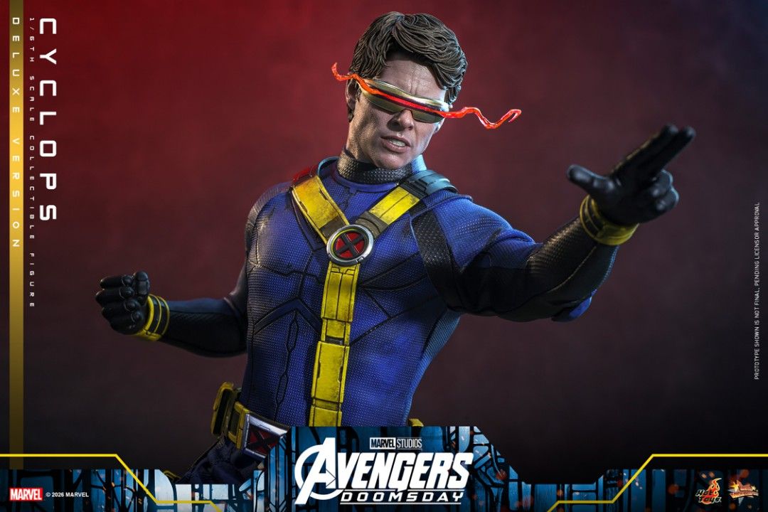 MMS909 Avengers Doomsday: Cyclops (Deluxe Version) (Category: Figurines & Statues) located in Manila. Submitted by collectorsgarage.ph (Listing ID 1452835258, Image 3). Description: [PRE-ORDER] Pre Order Price: P23,200 Downpayment: P6,500 Pre-order Deadline: August 23, 2026 Manufacturer: Hot Toys Item Name: MMS909 Avengers Doomsday: Cyclops (Deluxe Version) Scale: 1/6 Estimated Dimensions: Height: 12" (30cm) Limited Edition: N/A Estimated Complet