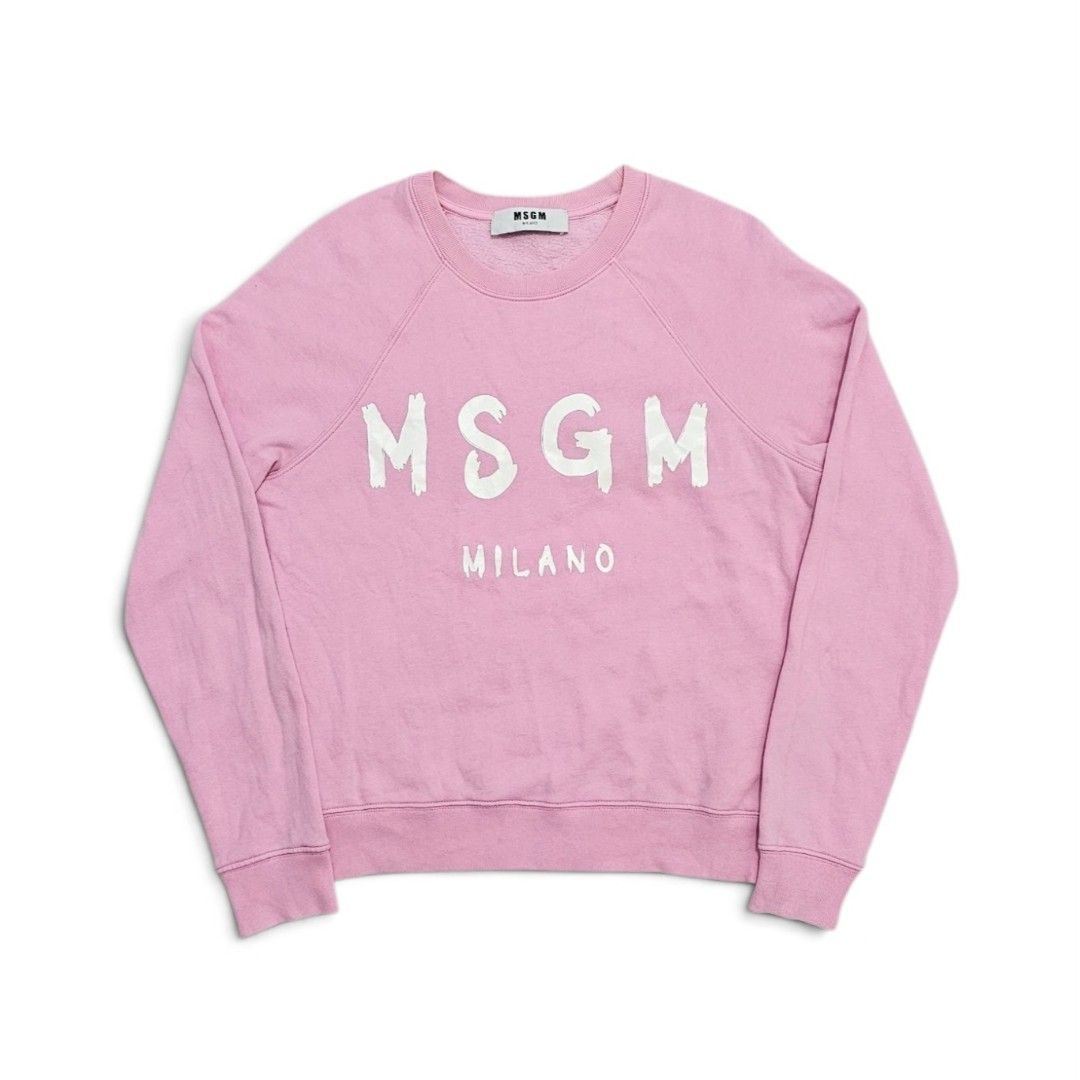 MSGM Brush Strokes Msgm Logo Sweatshirt (Category: Coats, Jackets and Outerwear) located in Manila. Submitted by shio_gray (Listing ID 1452764758, Image 1). Description: Authentic sz XS L 21.5 x W 20 inches.