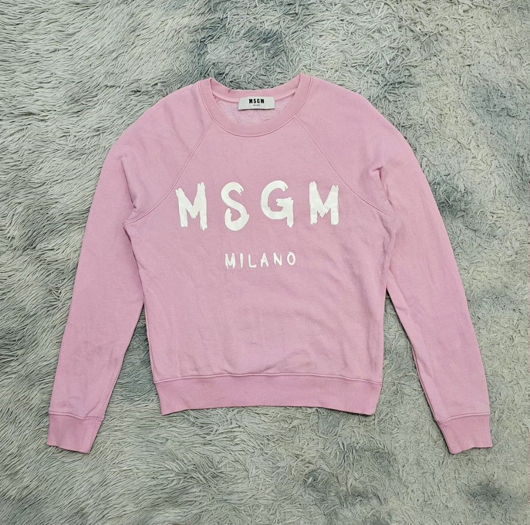 MSGM Brush Strokes Msgm Logo Sweatshirt (Category: Coats, Jackets and Outerwear) located in Manila. Submitted by shio_gray (Listing ID 1452764758, Image 2). Description: Authentic sz XS L 21.5 x W 20 inches.
