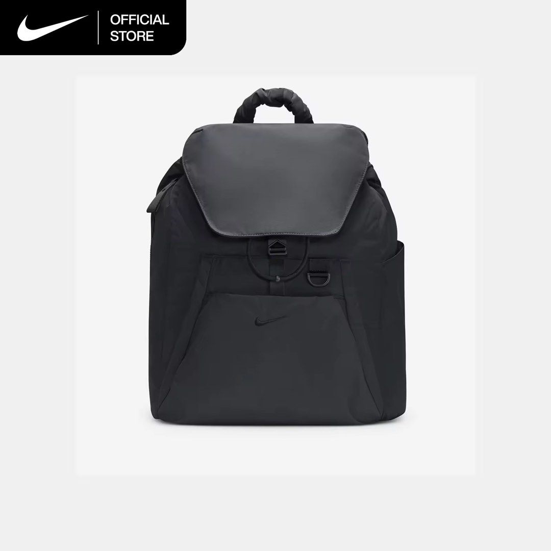 Nike One Backpack 25L - Black (Category: Backpacks) located in Quezon City. Submitted by chxrryx (Listing ID 1452716705, Image 1). Description: - Nike One backpack 25L - Flap top with buckle closure and internal drawstring - Padded shoulder straps for comfort - Side pockets for water bottles or small items - Ideal for daily use or travel - Used once in a short trip - Negotiable .
