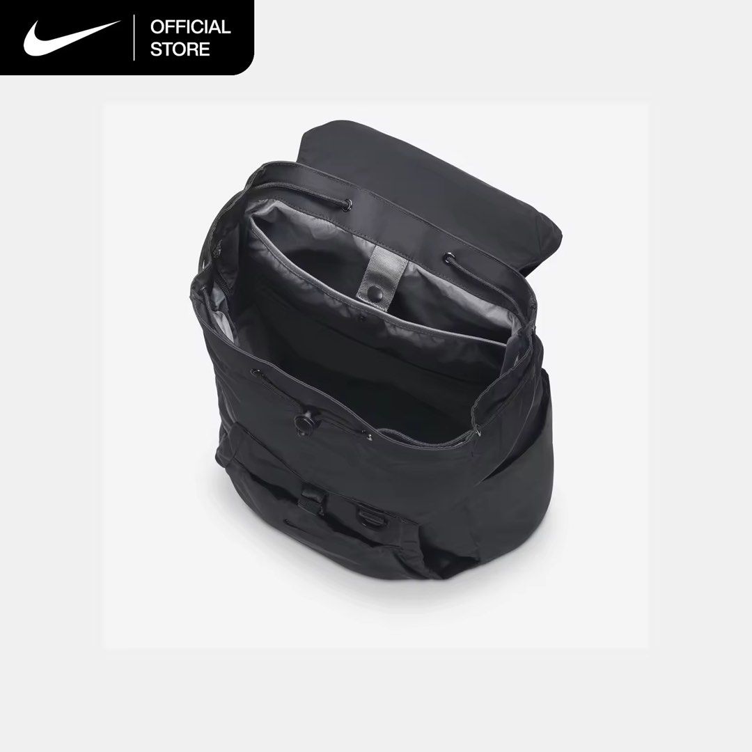 Nike One Backpack 25L - Black (Category: Backpacks) located in Quezon City. Submitted by chxrryx (Listing ID 1452716705, Image 2). Description: - Nike One backpack 25L - Flap top with buckle closure and internal drawstring - Padded shoulder straps for comfort - Side pockets for water bottles or small items - Ideal for daily use or travel - Used once in a short trip - Negotiable .