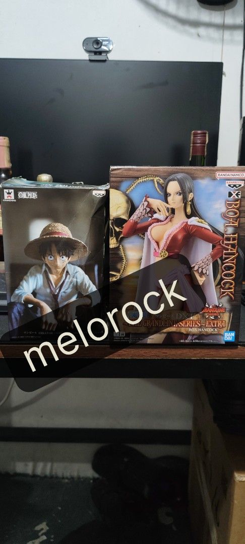One Piece Luffy & Boa Hancock Figures (Category: Figurines & Statues) located in Manila. Submitted by melorock (Listing ID 1452874659, Image 1). Description: - Set of 2 One Piece figures - Characters: Monkey D. Luffy(BIB) & Boa Hancock (MISB) - Brand: Banpresto - Series: Grandline - Includes original boxes - Ideal for any One Piece fan's collection.