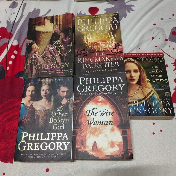 Philippa Gregory Historical Fiction Books TAKE ALL (Category: Storybooks) located in Quezon City. Submitted by dncpreloved (Listing ID 1452724107, Image 1). Description: - Bundle of Philippa Gregory paperbacks - Includes: The Other Boleyn Girl classic copy - 220 The Other Boleyn Girl movie copy - 160 The Kingmaker's Daughter - 220 The Lady of the Rivers - 220 The Wise Woman - 220 TAKE ALL FOR 650 - Ideal for fans of historical fiction and Tudor h