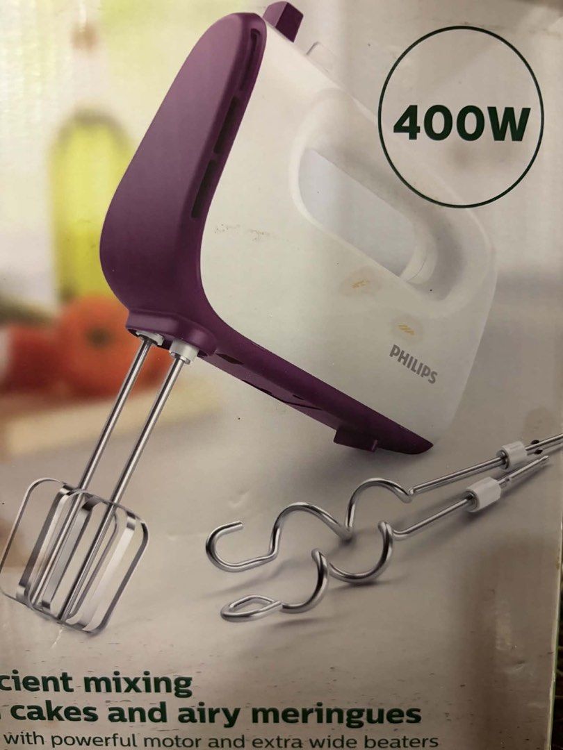 PHILIPS HAND MIXER (Category: Hand & Stand Mixers) located in Muntinlupa City. Submitted by ababrl (Listing ID 1452800006, Image 3). Description: Philips Mixer (Hand Mixer) - HR1552/ 50 Color Pastel lavender 170 Watt, Philips Chopper Mixer.