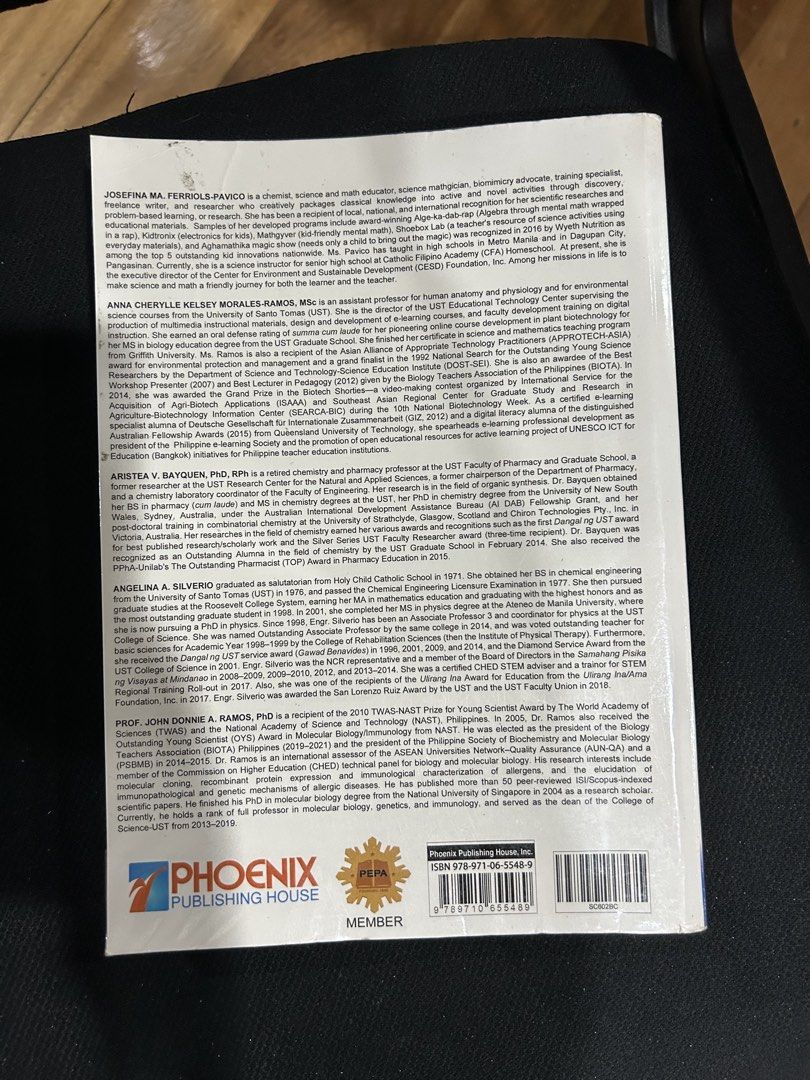 Phoenix Publishing Exploring Life Through Science 10 Third Edition (Category: Textbooks) located in Manila. Submitted by Declutterland (Listing ID 1452729706, Image 2). Description: - Exploring Life Through Science Textbook, Grade 10 - Third Edition by Phoenix Publishing House - Aligned with K-12 curriculum - Covers ICT, STEM, MIS, and 21st Century skills - Authored by Josefina Ma. Ferriols-Pavico, Anna Chervylle Morales-Ramos, Aristea V. Bayquen