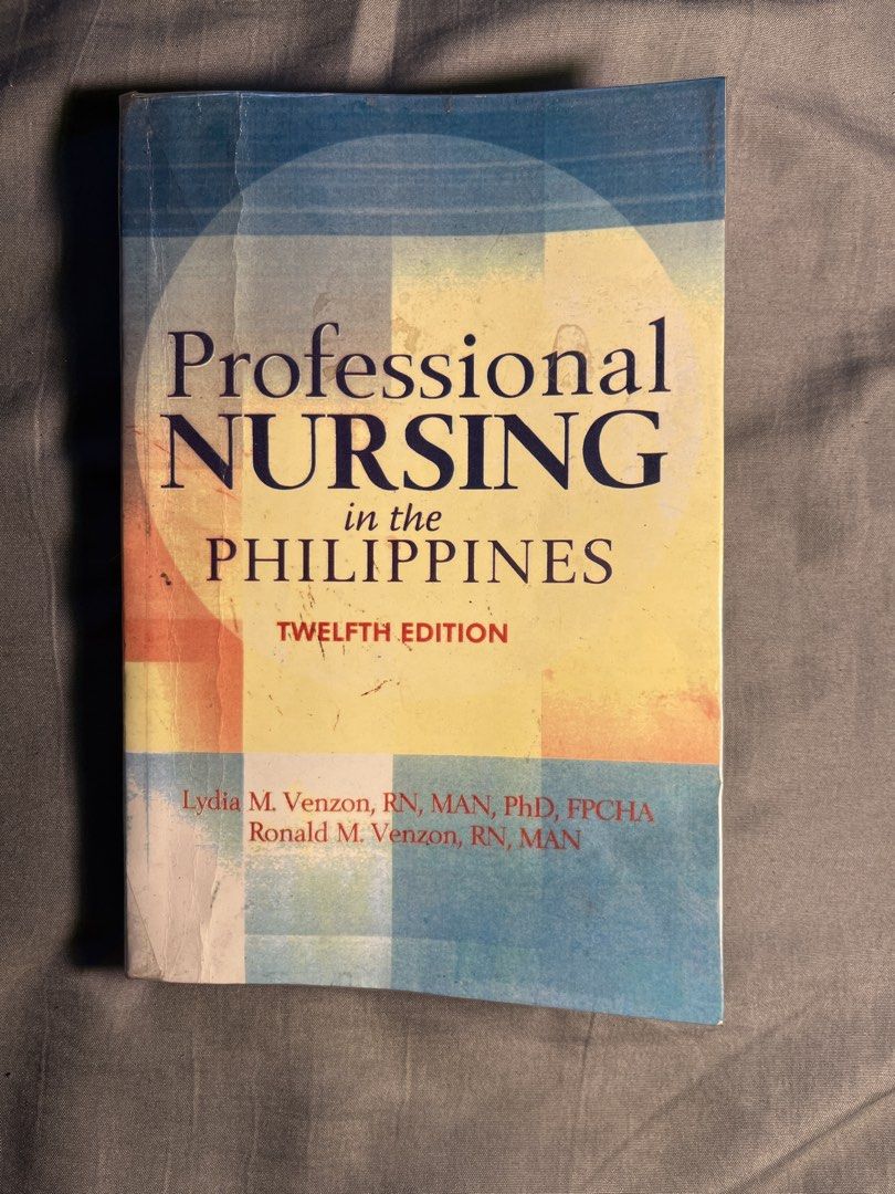 Professional Nursing in the Philippines Twelfth Edition Book (Category: Textbooks) located in Manila. Submitted by phomochel (Listing ID 1452794615, Image 1). Description: • Lightly-used • Outer pages/edges have no marks • Inside pages are in good condition with no major damage • Complete pages and still perfect for studying ✅ Can send video of the book's condition 💵 GCASH / BPI .
