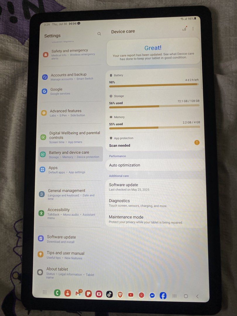 SAMSUNG GALAXY TAB S6 LITE (Category: Samsung) located in Manila. Submitted by fchanell (Listing ID 1452765697, Image 2). Description: Samsung Galaxy Tab S6 Lite -unit only RFS: upgrade .