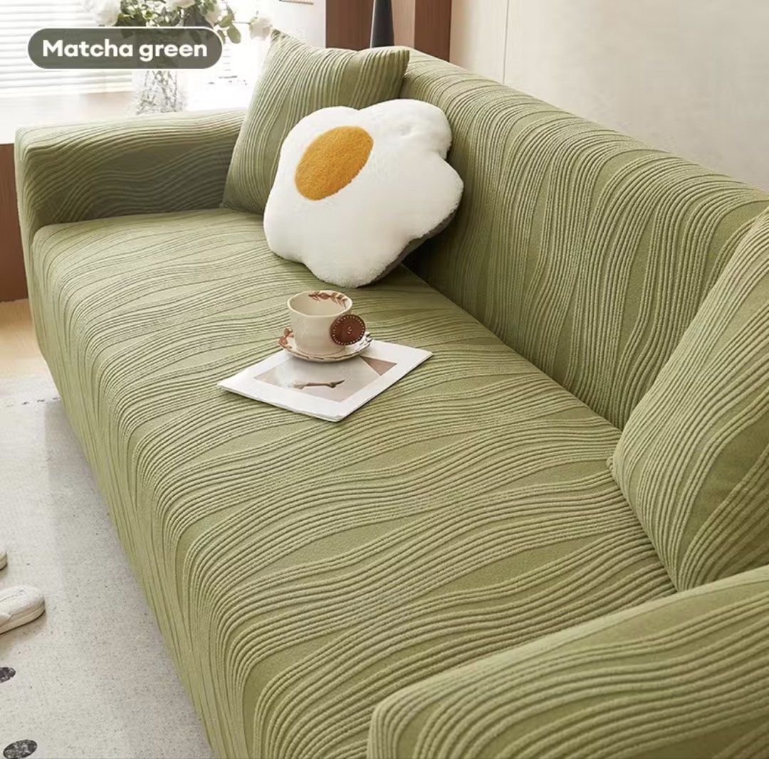 Sofa Cover Stretchable - Matcha Green (Category: Sofas) located in Quezon City. Submitted by schernx (Listing ID 1452730630, Image 1). Description: 2 pcs - Stretchable and full package design for a snug fit. - Fits 1-seater sofas with dimensions from 90cm to 140cm. - Instantly refresh your sofa's look. - Easy to put on and take off. .
